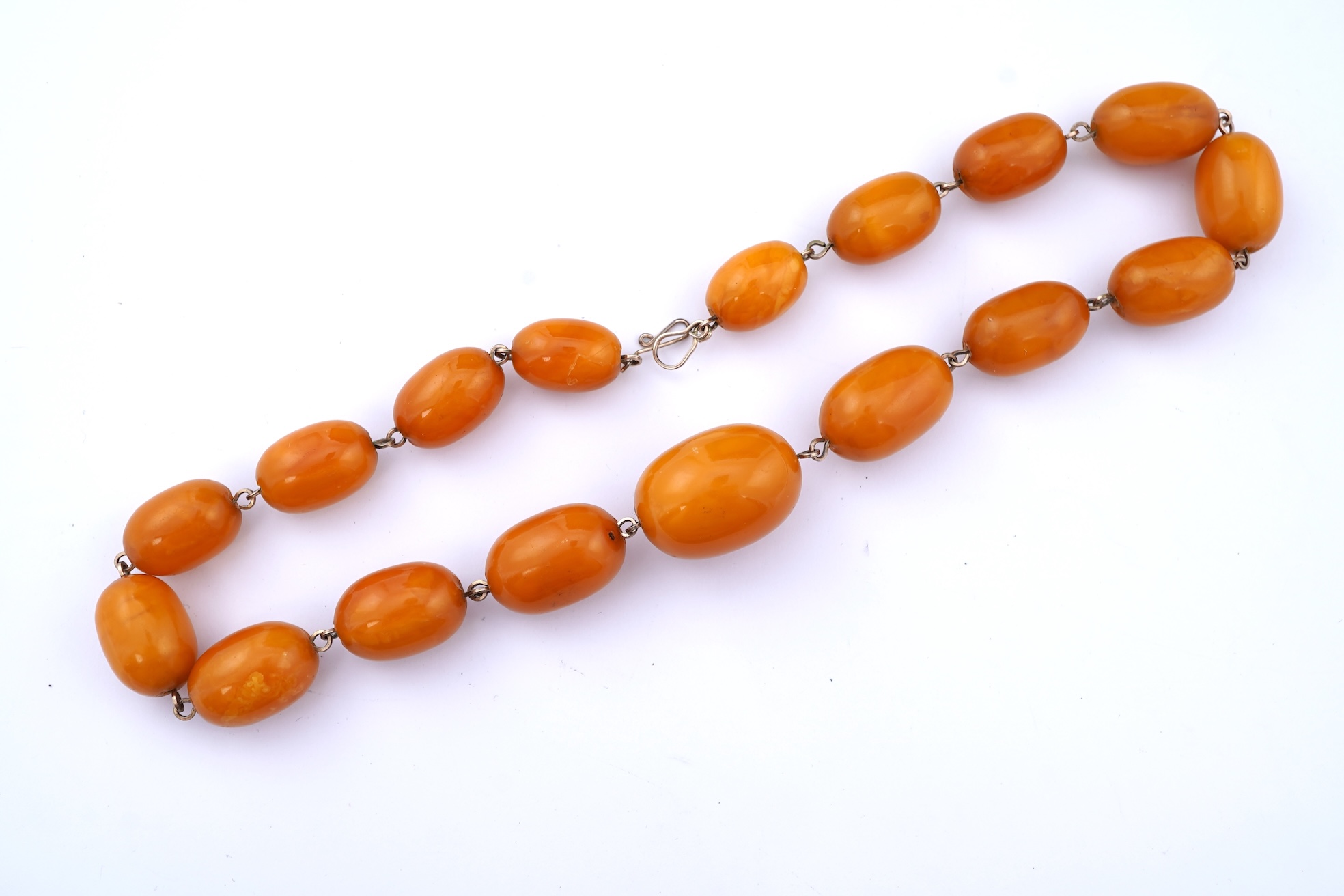 An amber necklace